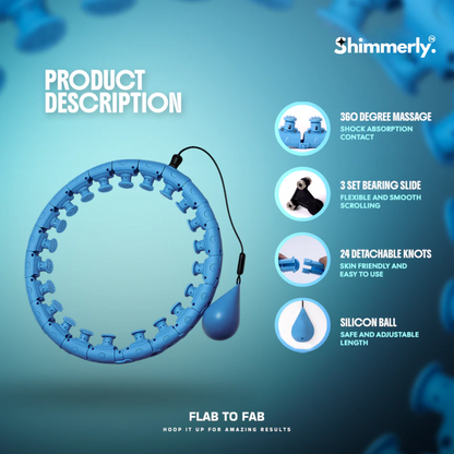 Smart Weighted Hula Hoop - Fun Fitness Core Training | 1 Year Warranty