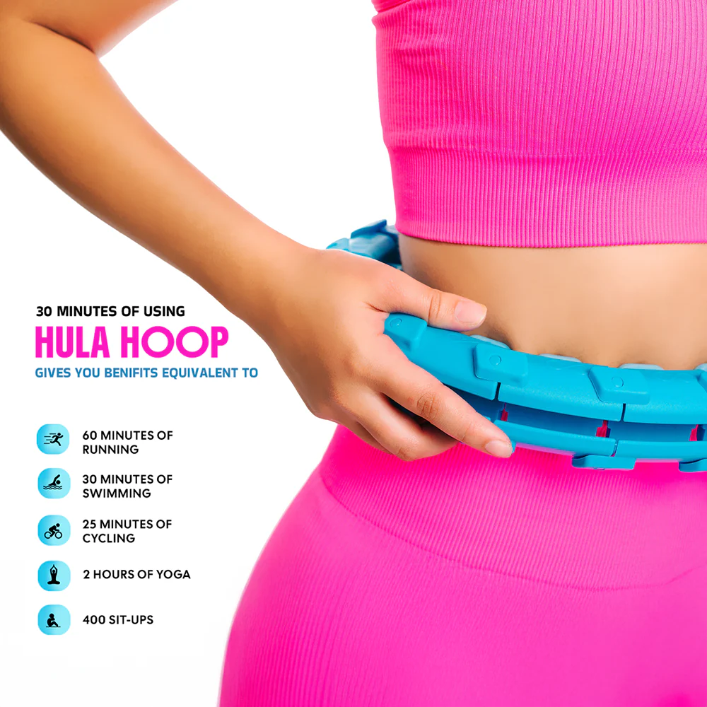 Smart Weighted Hula Hoop - Fun Fitness Core Training | 1 Year Warranty